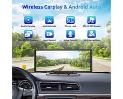 Dashcam - 10.26 Inch Touchscreen - 4K Video - Draadloze Carplay - Android Auto - GPS Navigatie
