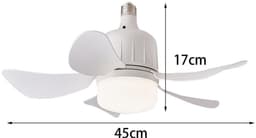 Ventilatorlamp met afstandsbediening | Compacte ventilatorlamp met afstandsbediening – 3 lichtstanden; creatieve ventilator voor thuis, op de camping, in de woonkamer of als tentdecoratie — thumbnail 1