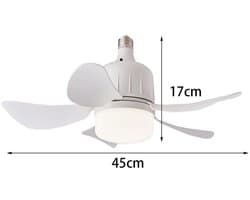 Ventilatorlamp met afstandsbediening | Compacte ventilatorlamp met afstandsbediening – 3 lichtstanden; creatieve ventilator voor thuis, op de camping, in de woonkamer of als tentdecoratie