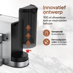 Dailygoods- Espressomachine 20 Bar - Koffiemachine met Automatische Melkopschuimer - Cappuccino/Latte Macchiato - RVS - Thuis Barista - Eenvoudig schoon te maken - Koffiezetapparaat — thumbnail 4