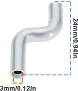 Dailygoods- Kabel Eindkap 5 Stuks - Universele Gaskabel - Stalen Eindkappen - Duurzaam - Geschikt voor Grasmaaier - Lengte 24 mm — thumbnail 4