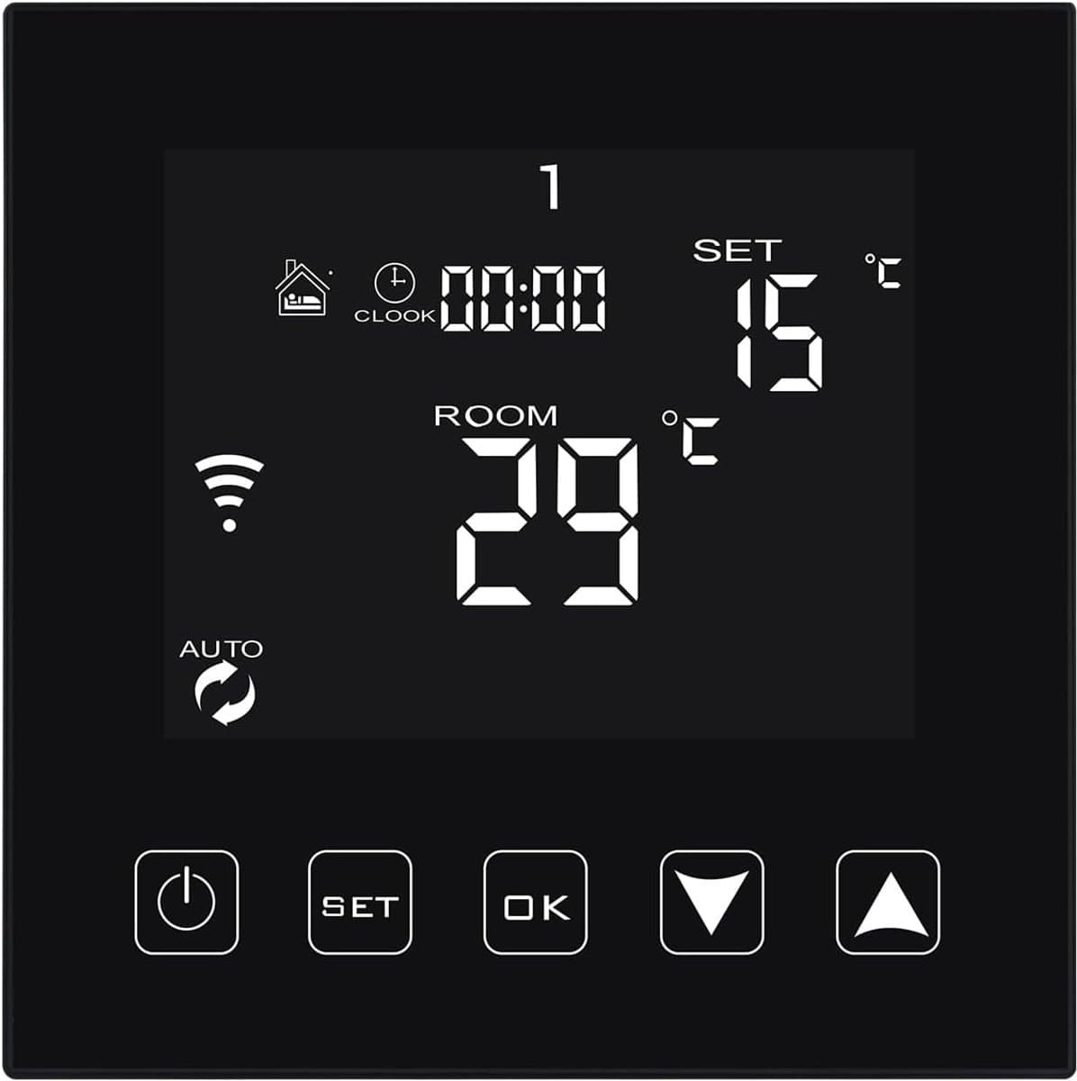 Slimme Thermostaat WiFi - Verwarming Regelaar - Comfort Verwarmen - App & Spraakbesturing - 8.6 x 4 x 8.6 cm — afbeelding 1