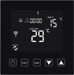 Slimme Thermostaat WiFi - Verwarming Regelaar - Comfort Verwarmen - App & Spraakbesturing - 8.6 x 4 x 8.6 cm — thumbnail 1