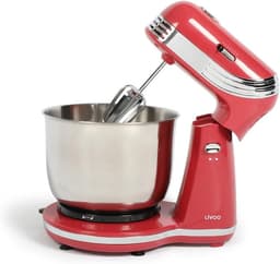 Keukenmachine - Banketrobot - Bakken en Koken - 6 snelheden - 3 Liter kom - Lichtrood — thumbnail 2