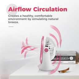 USB Tafelventilator Stil – 3 Snelheden – 360° Draaibaar – Compact en Opvouwbaar – Roze — thumbnail 2