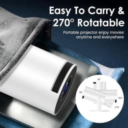 SnelShoppen - Mini Projector 4K 1080P Draagbare Beamer voor Feest, Camping, Tuin, Kinderen - Compact, Lichtgewicht, Hoogwaardige Beeldkwaliteit — thumbnail 4