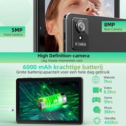 SnelShoppen - 10 Inch Android 15 Tablet - Octa-Core, 18GB RAM, 128GB ROM (1TB TF), IPS 1280x800, 5MP+8MP Camera, WiFi 5G, 6000mAh, Face ID, Google Cer — thumbnail 4