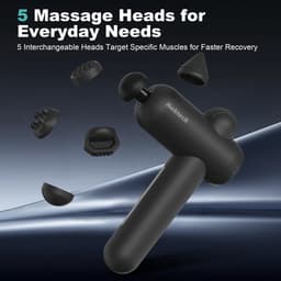 Solidchoice - Draagbare Massagegun met 5 Massagekoppen voor Spierherstel — thumbnail 3