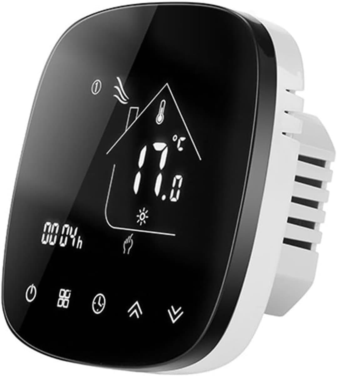 Slimme Thermostaat - Temperatuurregelaar Wifi - Comfort Verwarmen - App Bediening - 10x10x4 cm - Zwart — afbeelding 1