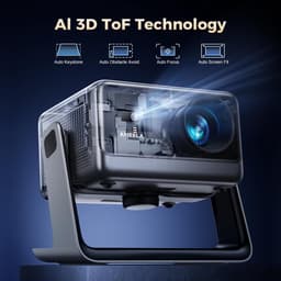 SnelShoppen - 30.000 Lumen Beamer Projector 4K WiFi Bluetooth - AMEELA 1080P Geïntegreerde Projector voor Youtube/PrimeVideo - Perfect voor Feesten, C — thumbnail 2