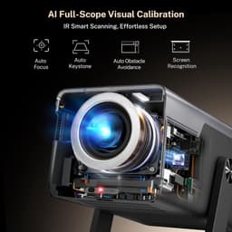 SnelShoppen - X7 Projector Native 1080P/2000 ANSI/AI Kalibratie - Android 14, Ondersteunt 8K, Dolby Audio, Geschikt voor Netflix/YouTube, Auto Focus/K — thumbnail 5