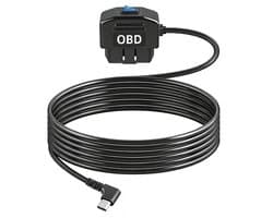 SnelShoppen - OBD Power Cable Dash Camera Hardwire Kit Type C USB, 24 Uur Surveillance, OBD2 naar Type C Adapter met Schakelaar, 12-24V voor Elektrisc