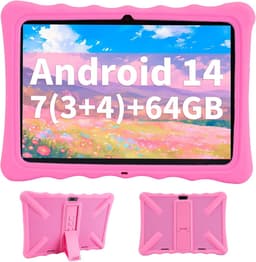 SnelShoppen - Veidoo Kids Tablet 10.1 inch - IPS Eye Care, 7GB RAM, 64GB ROM, Dual Camera, WiFi 6, Octa-Core, Kindertablet met Silicone Hoes - Perfect — thumbnail 1