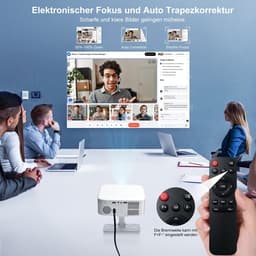 SnelShoppen - 4K Projector | Native 1080P | Smart Projector met Android 14 | WiFi6 & Bluetooth 5.4 | Portable met Elektronische Focus & Automatische C — thumbnail 4