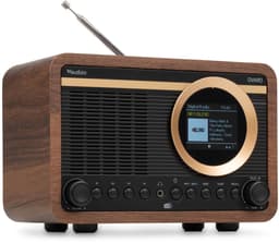 DAB radio - Audizio Ovaro - Retro radio met Bluetooth, FM en DAB+ - Houtlook — thumbnail 1