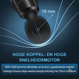 VALI® Massagengun - Massage Pistool - Massage Gun - Zwart - 10cm x 10cm x 10cm — thumbnail 2