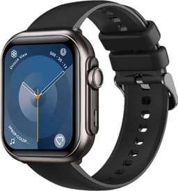 FOSMET Smartwatch - Smartwatches - 1,83inch - Dames en Heren - Stappenteller Horloge - Hartslagmeter - Bloeddrukmeter - Slaapmonitor - Saturatiemeter - Belfunctie - 100+Sportmodi - Temperatuurmeting,55 Dagen Batteri - Elke Smartphone - Zwart — thumbnail 1