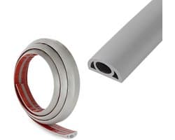 Zelfklevende Kabelgoot 20mm (B) x 10mm (H) x 3m Lengte - Kabelbescherming voor Huishoudelijke Elektriciteit, Kabels en Organisatie in Grijs