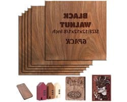 Dunne Walnoot Multiplex Platen 300x300x3mm - Onbehandeld Hout voor Lasergraveren, CNC Snijden en DIY Projecten, Perfect voor Kerstdecoratie en Kunstwerken