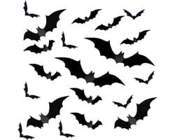 3D Muurstickers van Bats - 72 Stuks | Realistische Decoratie voor Halloween | Zelfklevend en Verwijderbaar | Ideaal voor Halloween Feesten en Versieringen