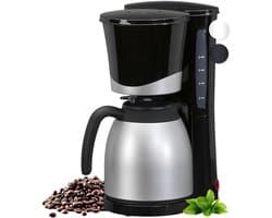 Florixa® Koffiezetapparaat met Thermoskan - Koffiezetapparaat voor 10 Kopjes - Anti Drup - 1L - RVS- Zilver- 21cm x 19cm x 34cm; 1.84 kg