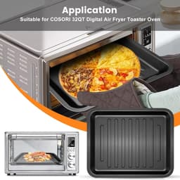 Airfryer Grillplaat - Crisper Plaat - Gezond Koken - Vaatwasmachinebestendig - 35 x 30 cm - Zwart — thumbnail 5