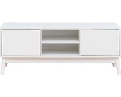 Tv-meubel - Dressoir Kast - Woonkamer Opbergen - Met Kabeldoorvoer - 120x48x395 cm - Wit