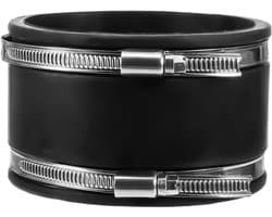 Flexibele rubberen slang Ø 100 mm met twee RVS klemmen voor ventilatie, afzuiging en luchtcirculatie in huis