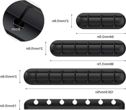 3-Pack Kabelhouder Clips voor Kabelbeheer, Zelfklevende Organisator voor USB Oplaadkabels, Voedingskabels en Muiskabels voor Thuis en Kantoor — thumbnail 3