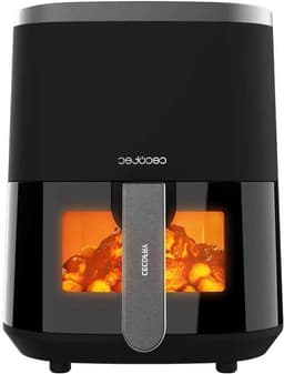 Airfryer met Raam - Heteluchtoven Frituurpan - Gezond Koken - PerfectCook Technologie - 4 Liter - Zwart — thumbnail 1