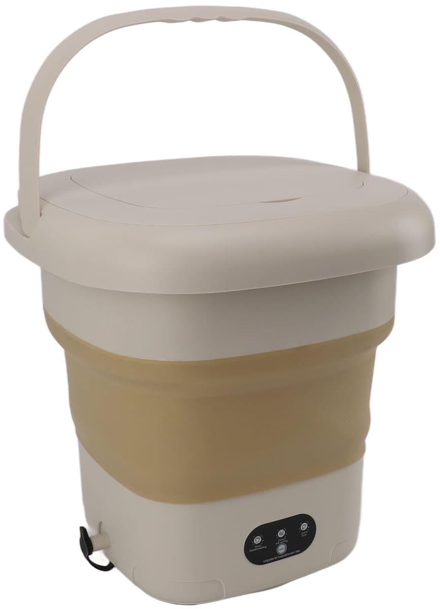 Cosensi - Vouwbare Wasmachine - Mini Wasmachine - Hoogwaardige Diepreiniging - Khaki - 9 Liter - Geschikt voor Appartementen - Portable Wasmachine — afbeelding 1