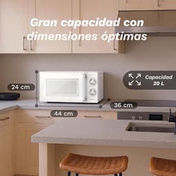 Magnetron met grill - Combimagnetron aanrecht - Snel maaltijden bereiden - Met grillfunctie - 20 liter - Wit — thumbnail 5