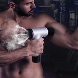 Massagepistool - Spierstimulator - Spierontspanning - Stille technologie - 4 koppen - Rood — thumbnail 2