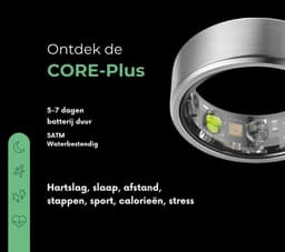 NOLATR Plus, Slimme Ring met Stappenteller, Activiteitstracker & Hartslagmeter – Zonder Abonnement & Nederlandse App – Zilver – Maat 10 — thumbnail 3