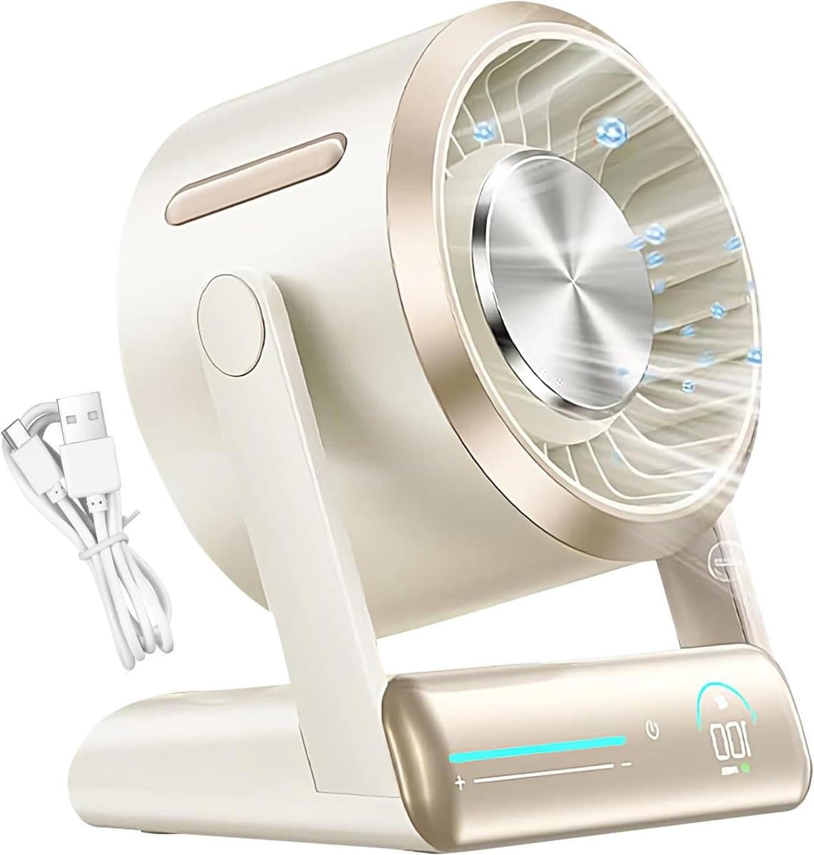 Tafelventilator - Persoonlijke ventilator - Bureau verkoeling - Stille werking - 6 inch - Wit — afbeelding 1