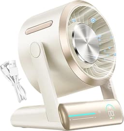 Tafelventilator - Persoonlijke ventilator - Bureau verkoeling - Stille werking - 6 inch - Wit — thumbnail 1