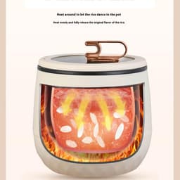 Mini Rice Cooker, Small Electric Rice Cooker 1.8 Litre with Keep Warm Function, for 1-3 Servings, Non-Stick Coating in the Inner Pan, Easy to Clean, for Cooking — thumbnail 5