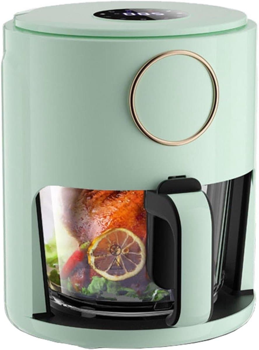 Airfryer 5L, Glass Fully Automatic Intelligent Transparent Visible Multifunctional Electric Oven, 1000W/a/Touch Sn Stabilize — afbeelding 1