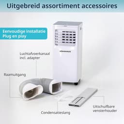 Mobiele Airco - Verkoeler Ventilator - Ruimte Koelen - 4-in-1 Functionaliteit - 7000 BTU - Wit — thumbnail 5
