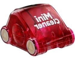 Tafelreiniger - Mini stofzuiger - Bureau opruimen - Schoonmaak wagentje design - 8x8x6 cm - Rood