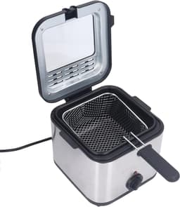 Elektrische Friteuse 2,5 L 1000 W, Roestvrijstalen Friteuse voor Gezinsgebruik, Instelbare Temperatuur, Gemakkelijk Schoon Te Maken (-3113240005111) — thumbnail 1