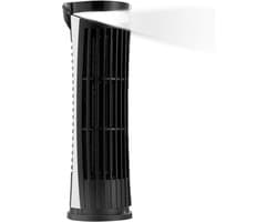 Torenventilator - Bladloze ventilator - Persoonlijke koeling - Stille werking - 27 cm hoog - Zwart