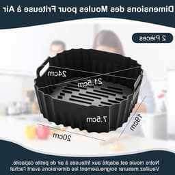 Siliconen Bakvorm voor Airfryer - Vervaardigd uit Hoogwaardig Silicone, Perfect voor Bakken en Koken, Geschikt voor Diverse Gerechten — thumbnail 6