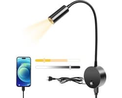 Bedlampjes Hoofdbord - Dubbele Leeslampjes - Bedlamp Slaapkamer Volwassenen - Warm Licht