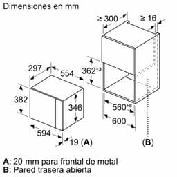 Bosch BFL524MS0 | Inbouw Solo Magnetron | Nis 39 cm — thumbnail 2