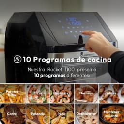 Airfryer – Heteluchtfriteuse – Airfryer Oven – Vetarm Koken – Digitale Touchscreen – 11L Inhoud – 1800W Vermogen – Temperatuur Instelbaar 80-200°C — thumbnail 4