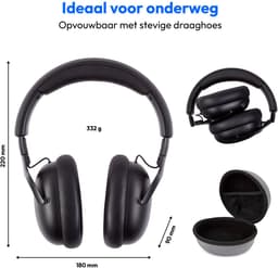 MEDION Over Ear koptelefoon HX-1 Plus (draadloos, Feed Forward Noise Cancelling, Bluetooth 6.0, 5+1 EQ-presets, tot 100 u batterijduur, spatwaterdicht IPX4), zwart — thumbnail 3