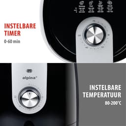 Heteluchtfriteuse - Compacte Oven - Gezond Frituren - Snelle Bereiding - 2 Liter - Zwart — thumbnail 3