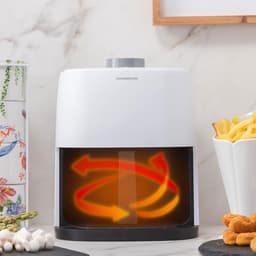 Airfryer zonder Olie - Hete Lucht Friteuse - Gezond Koken - 360 Graden Luchtcirculatie - 2 Liter - Wit — thumbnail 3