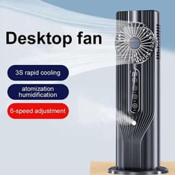 Draagbare Air Cooler - Toren Ventilator - Persoonlijke Koeling - Stille Waterkoeling - USB Aangedreven - Wit — thumbnail 4